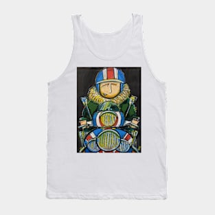 Retro Scooter, Classic Scooter, Scooterist, Scootering, Scooter Rider, Mod Art Tank Top